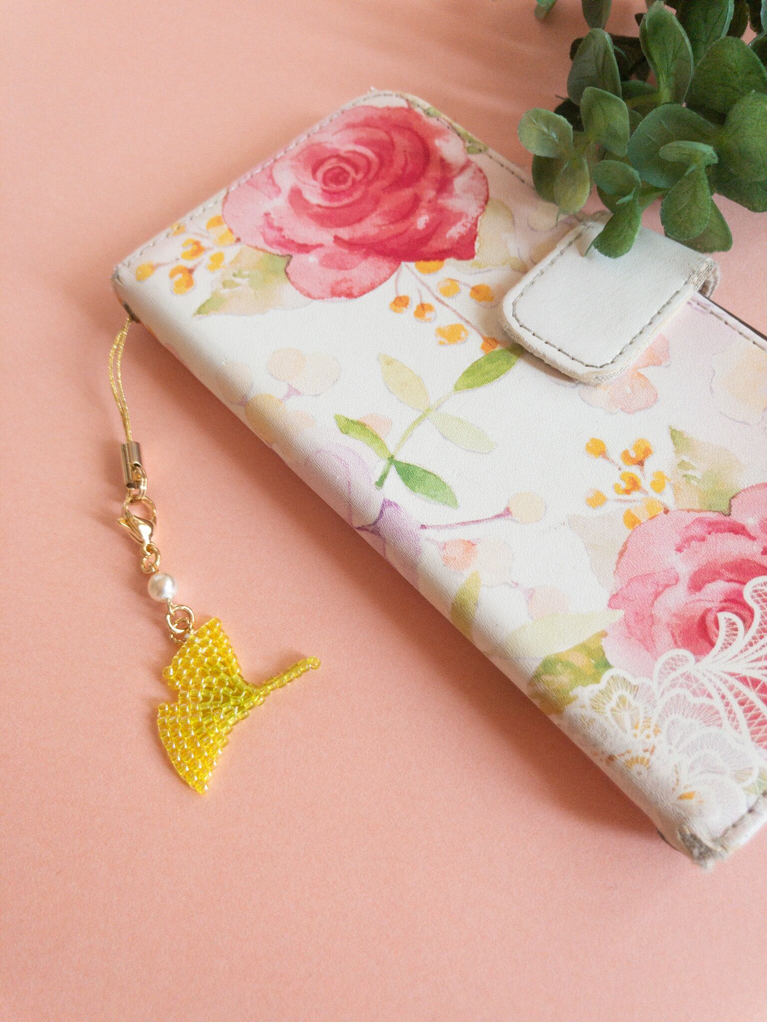 紅葉の葉のビーズステッチストラップ(1つの値段です) | うさのひみつきち