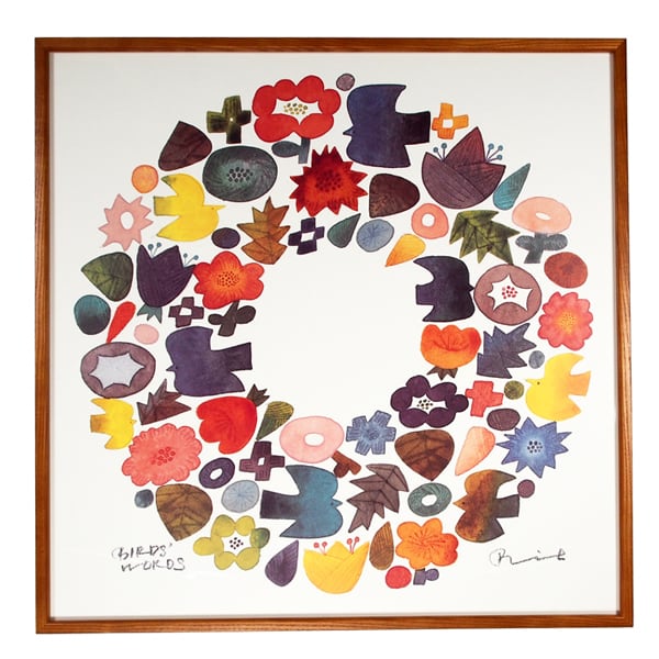 BIRDS' WORDS(バーズワーズ) Poster 60 Wreath 額装タイプ BIRDS' WORDS(バーズワーズ) Poster 60 Wreath 額装タイプ
