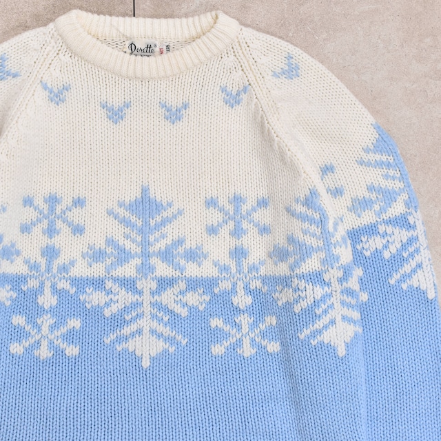 70～80s Dorette snow pattern sweater
