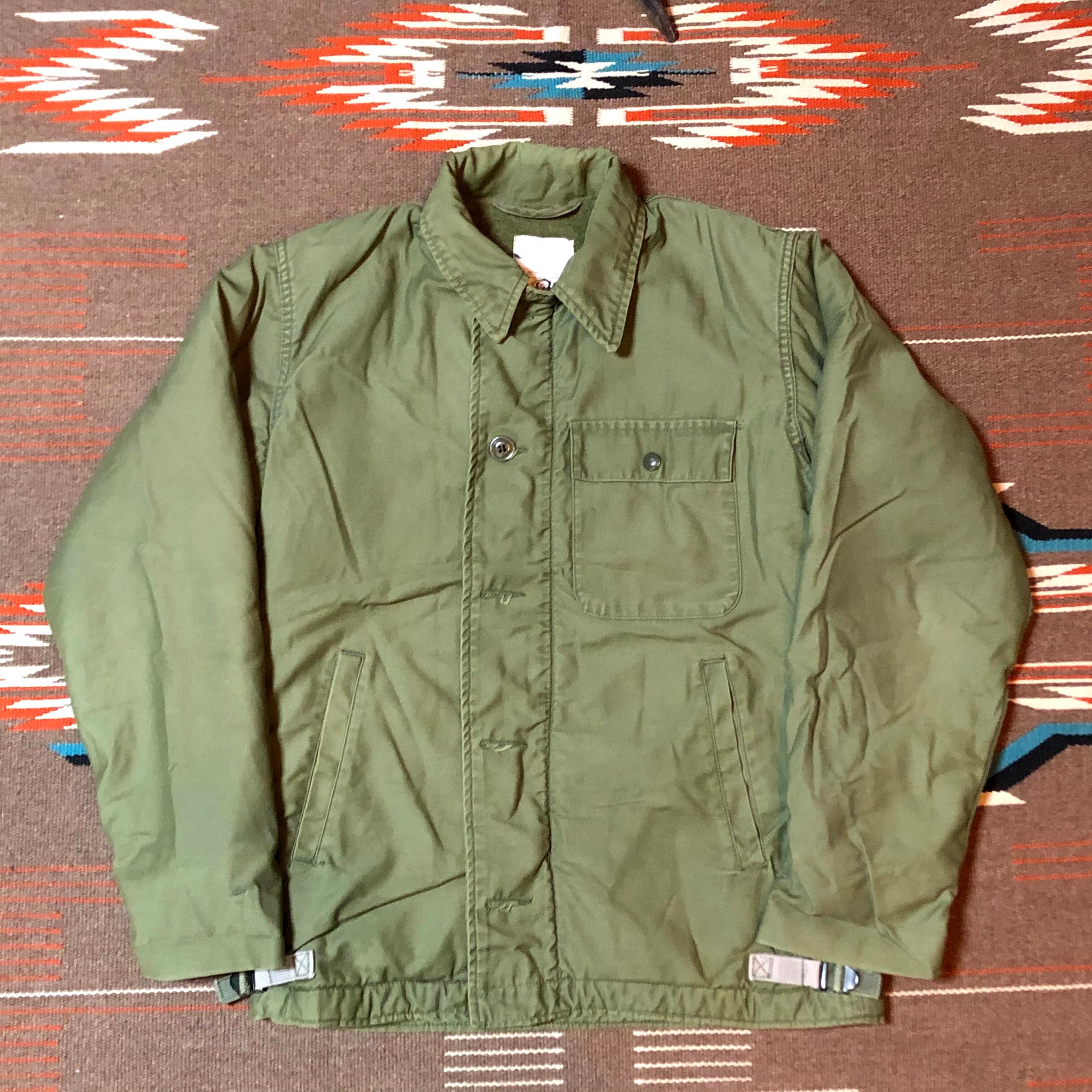 フローラル US.NAVY A-2デッキジャケット XL ビンテージ ミリタリー