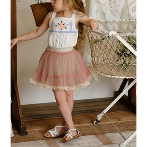 夏レギンス付きチュールスカート