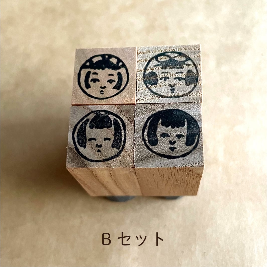 あきたこけし はんこセット | sato工房＊.・消しゴムはんこ・.＊