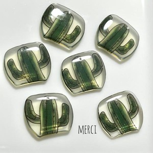 アクリルサボテンペイントチャーム/コネクター/仙人掌