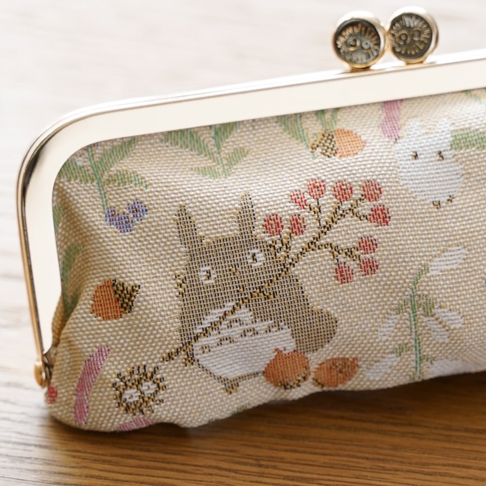 となりのトトロ 口金横長ポーチ 秋のひととき（8556） | すすのこ商店