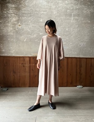 COSMIC WONDER ｜有機栽培綿 Big sleeve t-shirt dress (Orange jade)