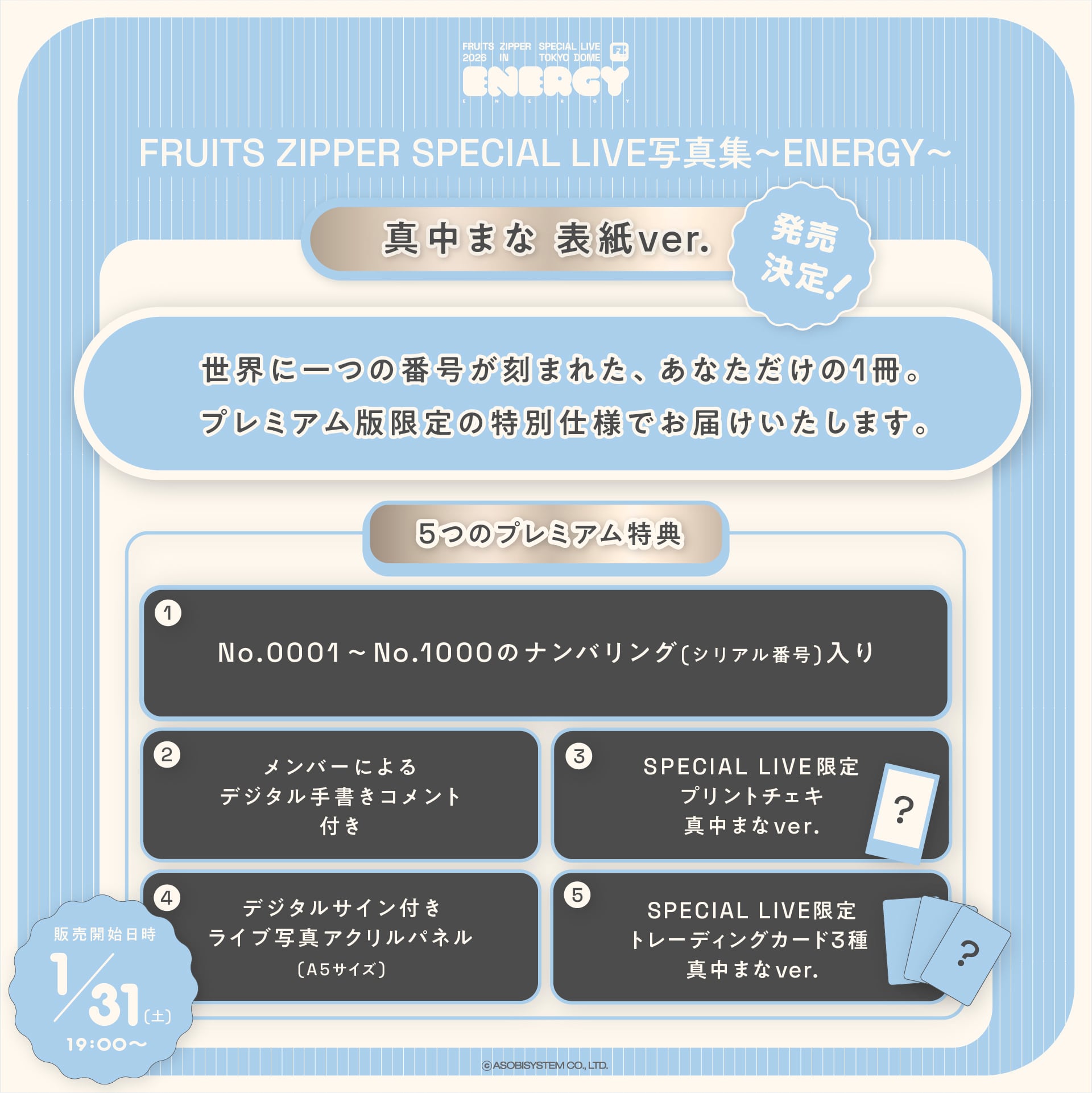 PREMIUM版】FRUITS ZIPPER SPECIAL LIVE写真集 真中まな表紙ver
