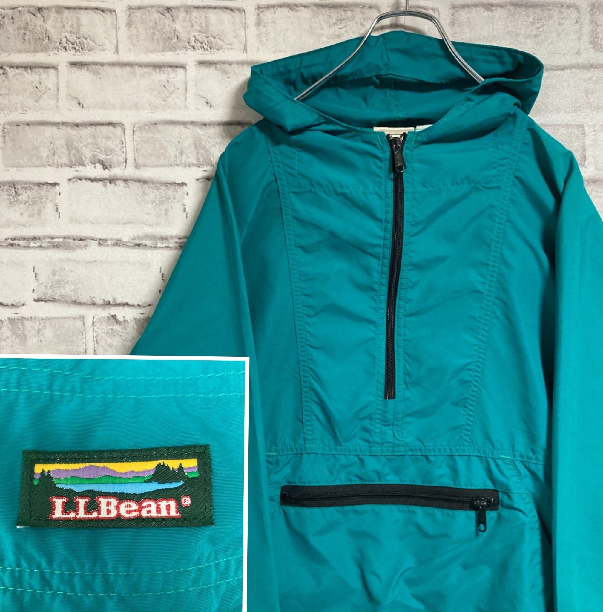 【早い者勝ち】L.L.Bean 　アノラックパーカー　ハーフジップ　グリーン系