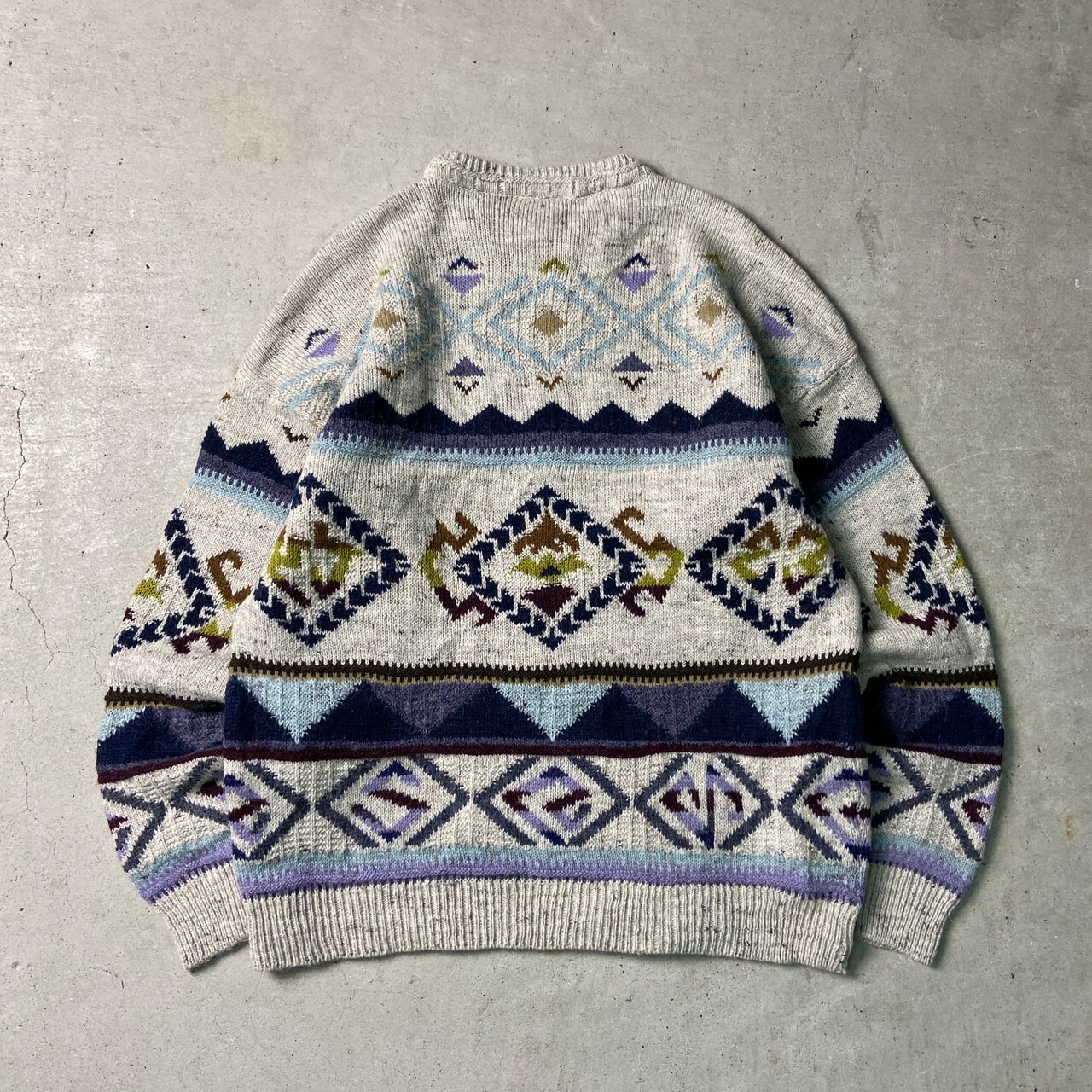 90年製 signe incognito アルパカ混 ウール ニット メンズXL 古着 