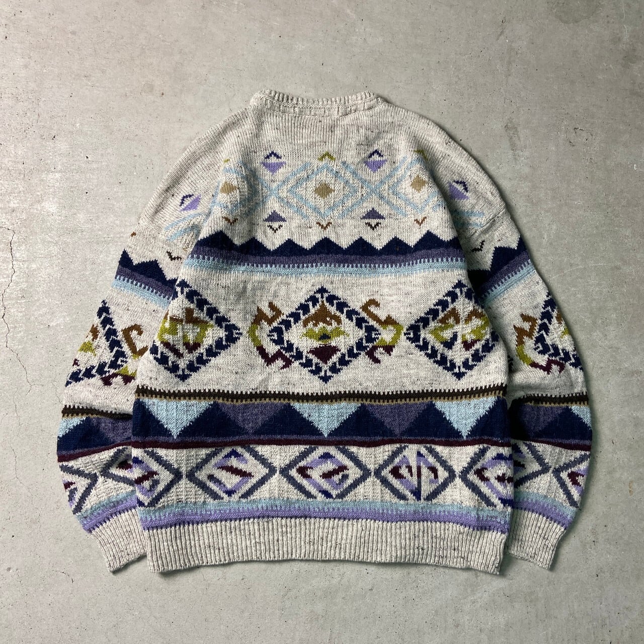 90年製 signe incognito アルパカ混 ウール ニット メンズXL 古着 