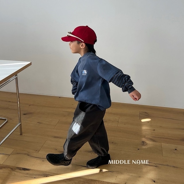 *即納* MIDDLE NAME スリット配色パンツ