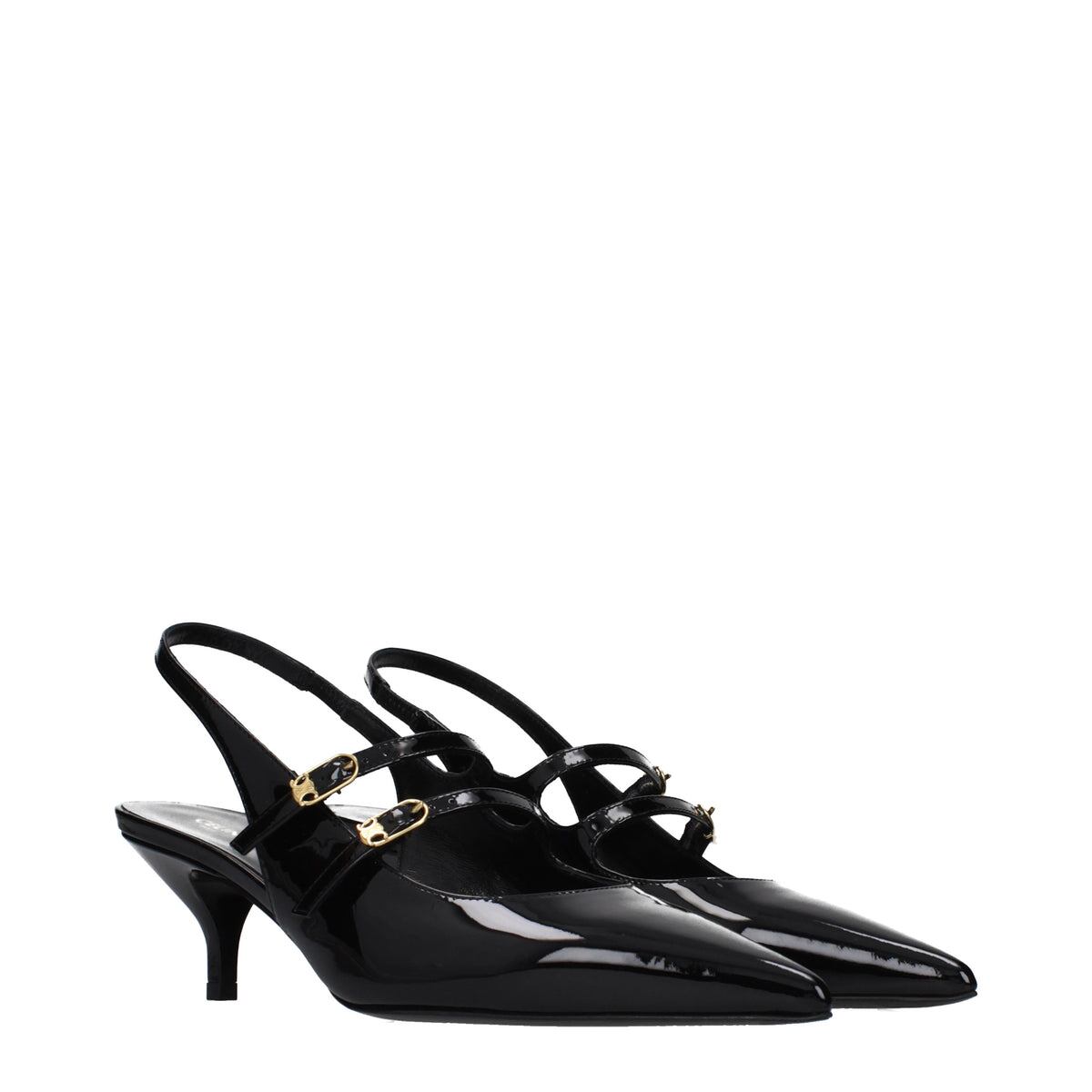 CELINE セリーヌ レディース サンダル パテントレザー ブラック