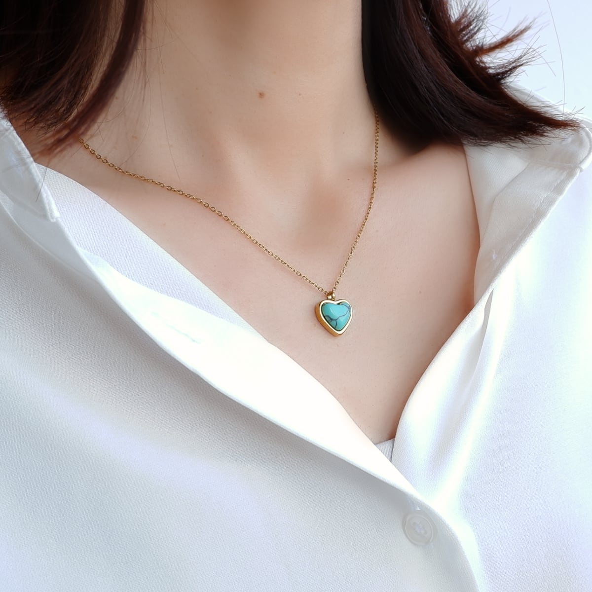Turquoise Heart Necklace