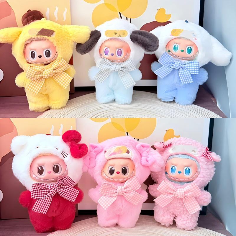 Labubu 1-3世代対応 かわいいキャラクター ロンパース 2WAY 肩紐付き