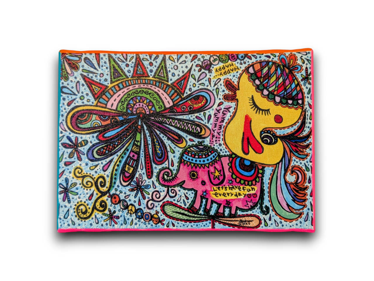 pipiキャンバス とりちゃんとぞうさん