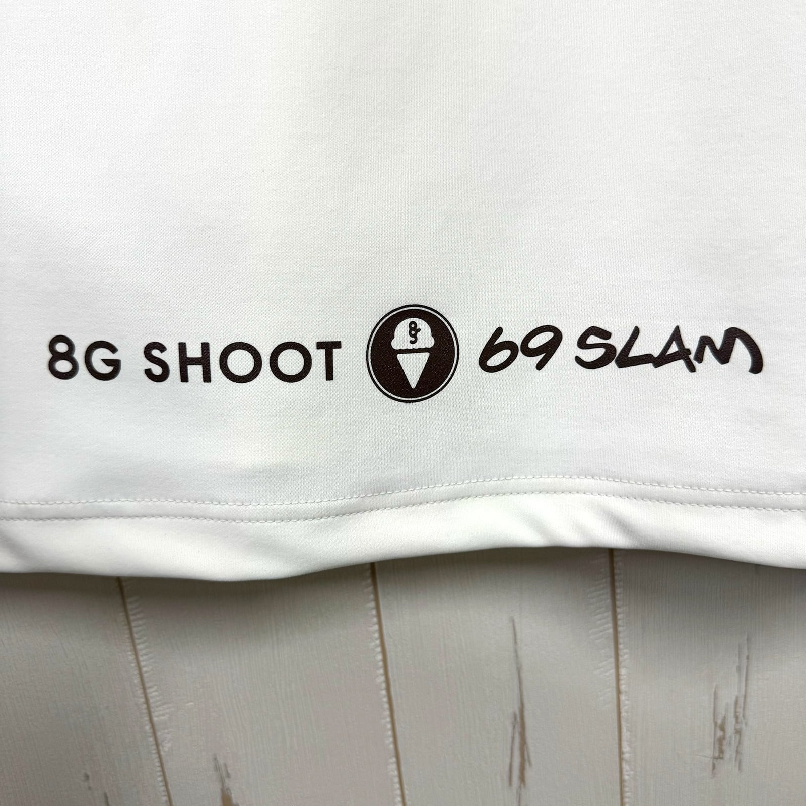 8G SHOOT × 69SLAM MESH SWITCHING MOCK NECK TEE -WHITE/BEIGE- | 8G