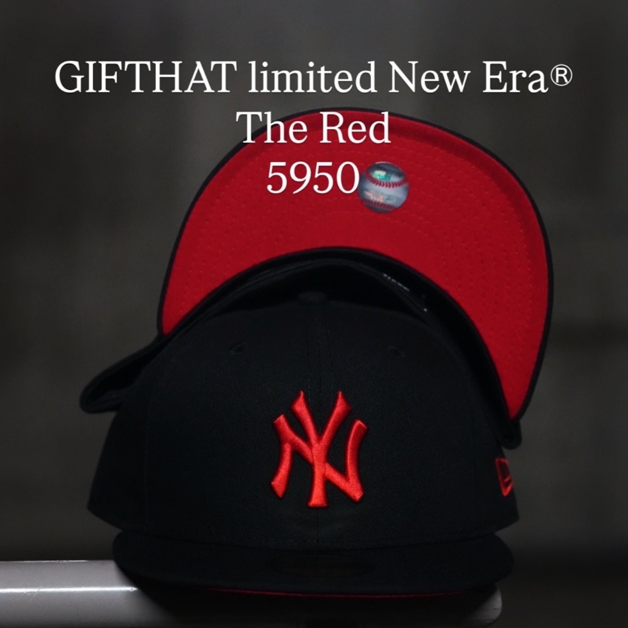 【gifthat別注】 NEW ERA 59FIFTY/5950 ニューヨーク・ヤンキース -The Red-