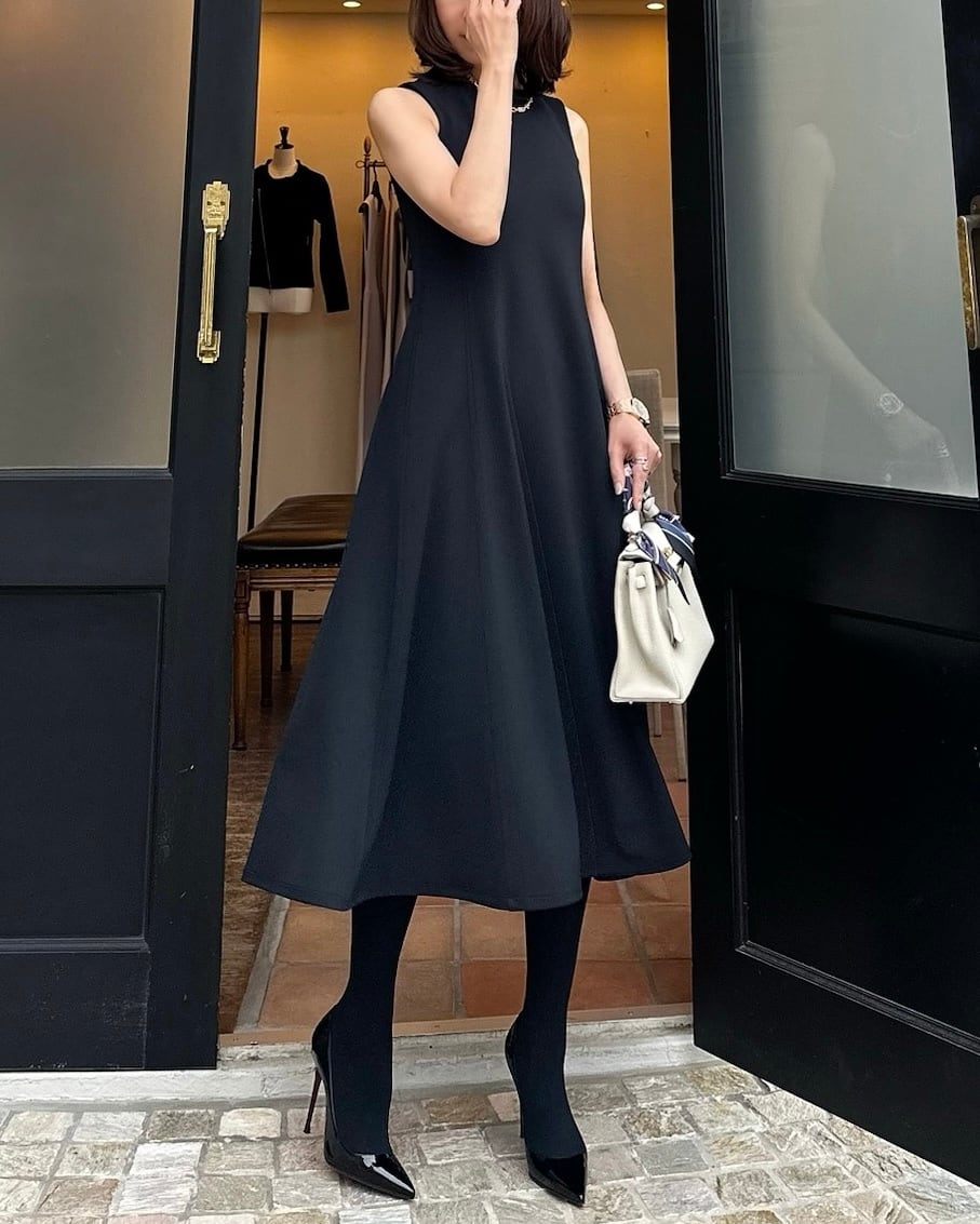 SYSORUS × akko3839 レクチュールツイルフレアワンピース 516107 | SYSORUS