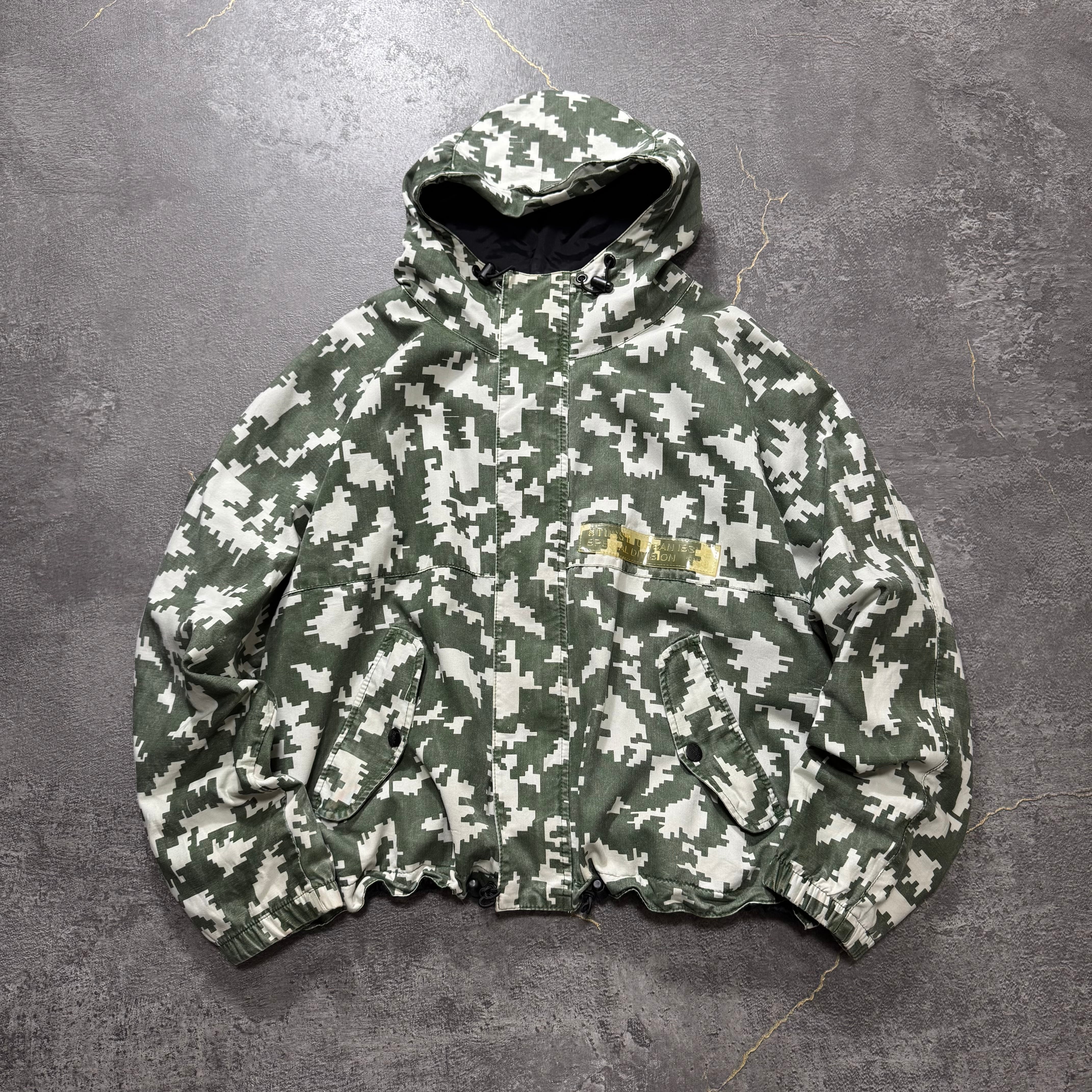 90s USA製 old stussy digital camouflage zip blouson アメリカ製