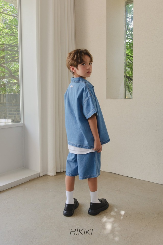 【取寄】hikiki｜summer denim shirt｜サマーデニムシャツ｜5-19｜kids&jr｜26 summer
