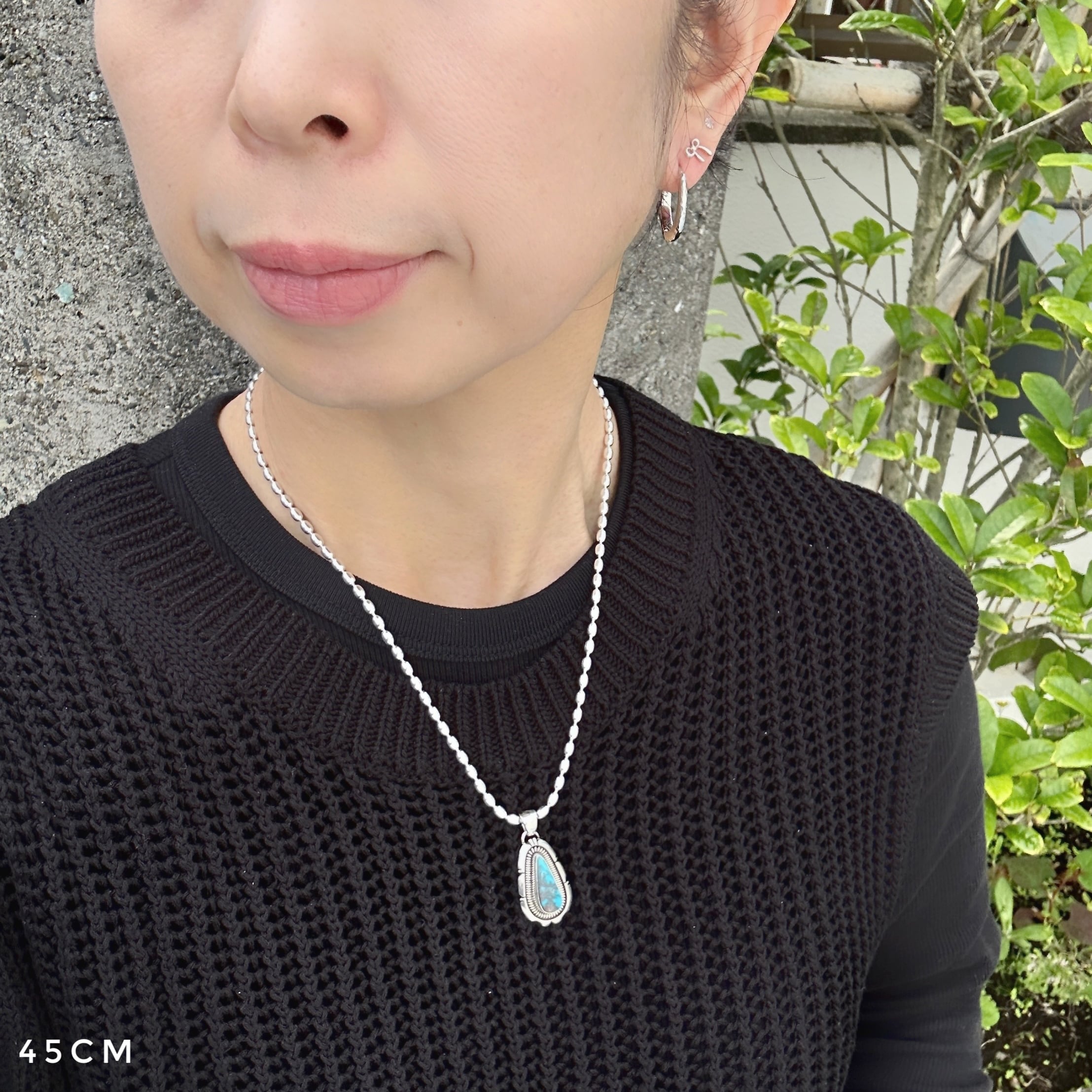 Indian Jewelry 》【一点物】ビスビー ターコイズ ペンダント
