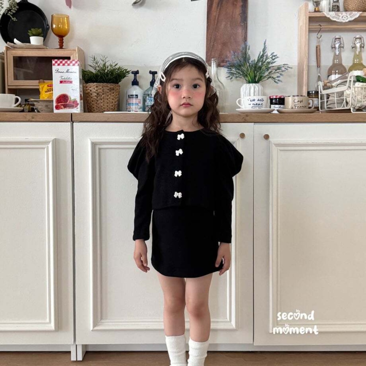 韓国子供服 / 26Autumn / 〖取寄〗second moment / リボンワンピースセット / キッズ服 / 女子服 *XS~JL*