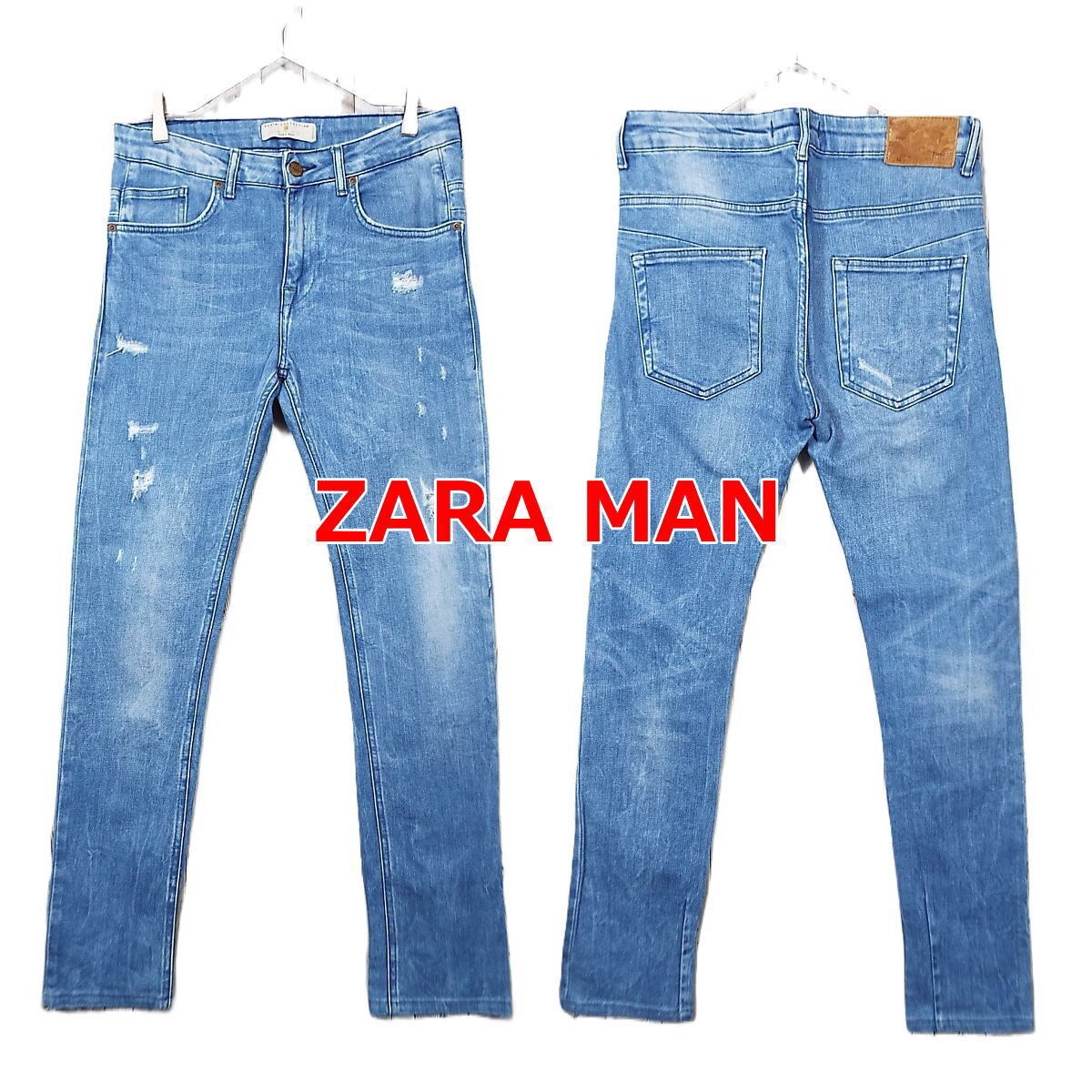 ダメージデニム】ZARA MAN ザラマン スキニー ストレッチ ジーンズ 