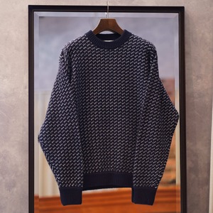 HERILL (へリル) 23AW "Cashmere Norwegian Sweater" -Navy- 【Exclusive Item】