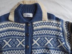 ~1970’s NORWAY NANSEN Nordic Pattern Wool Knit Cardigan／S?