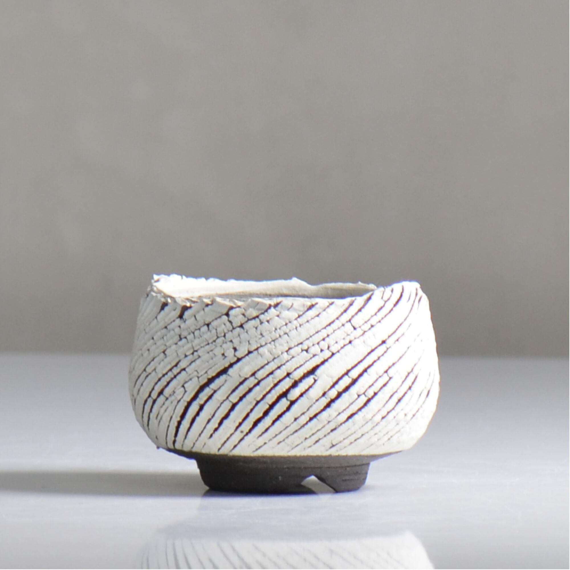 陶房Kibi / シュレッド/ tk2_sd03_xs / 約 φ7cm / 植木鉢