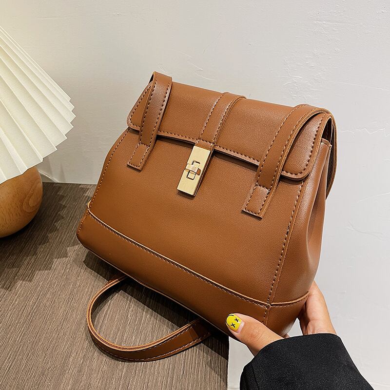 オータムウィンタースタンダードショルダーバッグカジュアル レトロ 秋物 冬物 スクウェア 手作りハンドバック50289468581