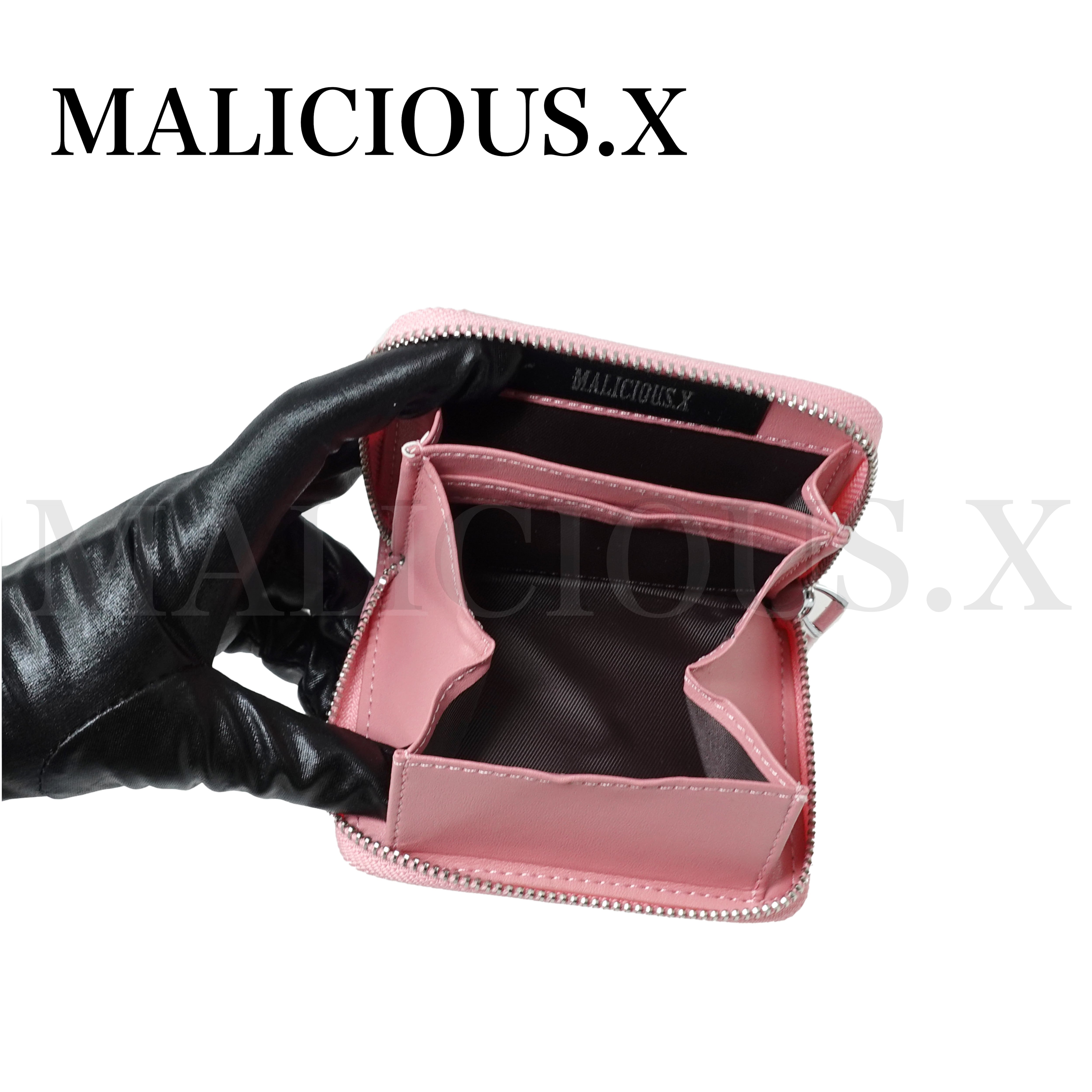 Heart Eye folding zip card & coin case(Pink)/lce Green | MALICIOUS.X