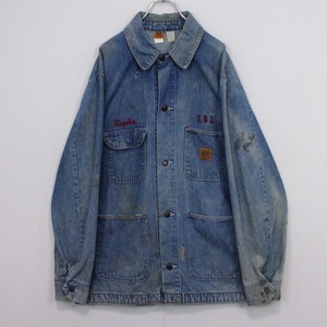 【Caka act2】"70〜80's" "BIG BEN by Wrangler" Aging Design Vintage Loose Denim Coverall Jacket