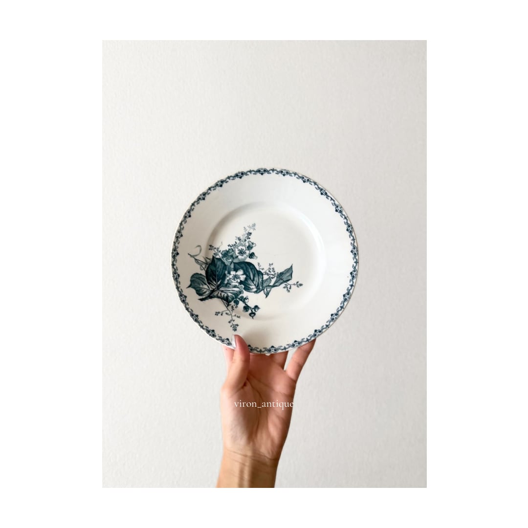 フランスアンティーク食器 サルグミンヌ デザートプレート 平皿2枚セット Sarreguemines サルグミンヌ / “MURES” デザートプレート