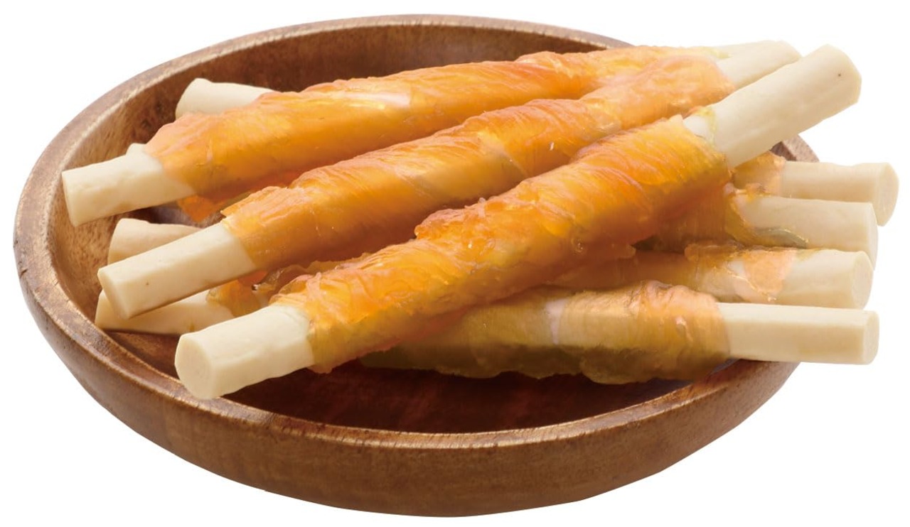 ペティオ (Petio) ササミ巻き ヤギミルク＋乳酸菌入りやわらかスティック 8本入
