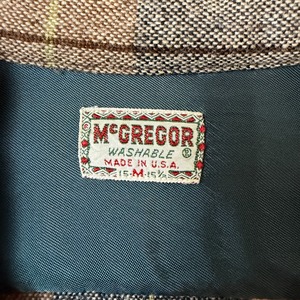 60's〜 McGREGOR Open-Collar Shirt Board Shirt 50年代 アメリカ オープンカラーシャツ ボードシャツ ヴィンテージ ビンテージ  TT2026-0046