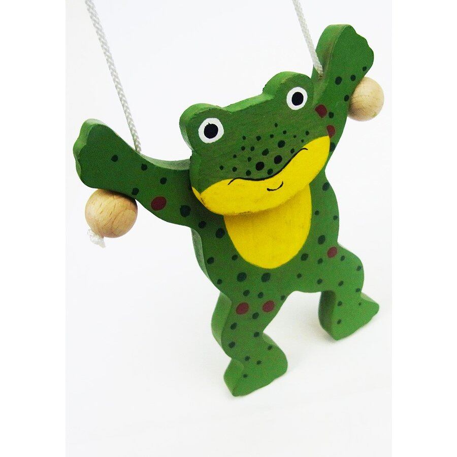 木のおもちゃ カエル のぼりフロッグ チェコ製 | caeru