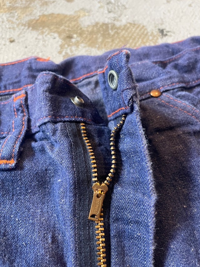 vintage 60’s DEE CEE VAT DYED DENIM PANTS size W32(82cm) L29(73cm