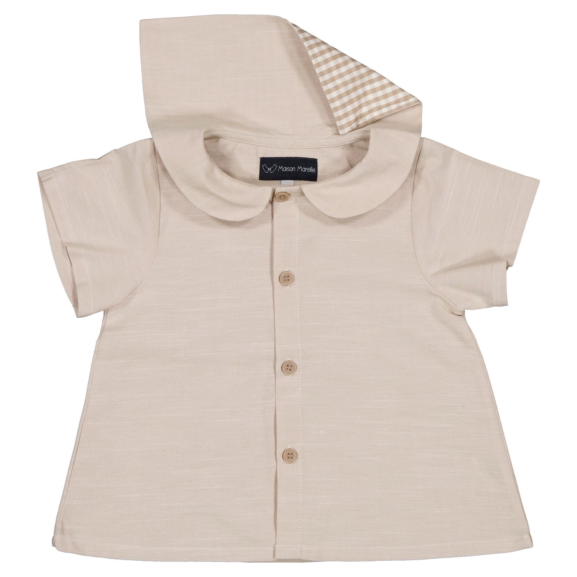 【即納/送料無料】アウトレット品/Shirt MONCEAU beige / Maison Marelle
