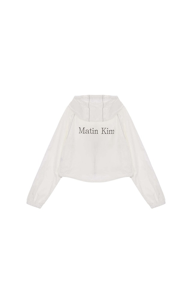 [Matin Kim] MATIN CROP HOODY COATING JUMPER IN IVORY 正規品 韓国ブランド 韓国通販 韓国代行 韓国ファッション マーティンキム matinkim 日本 店舗