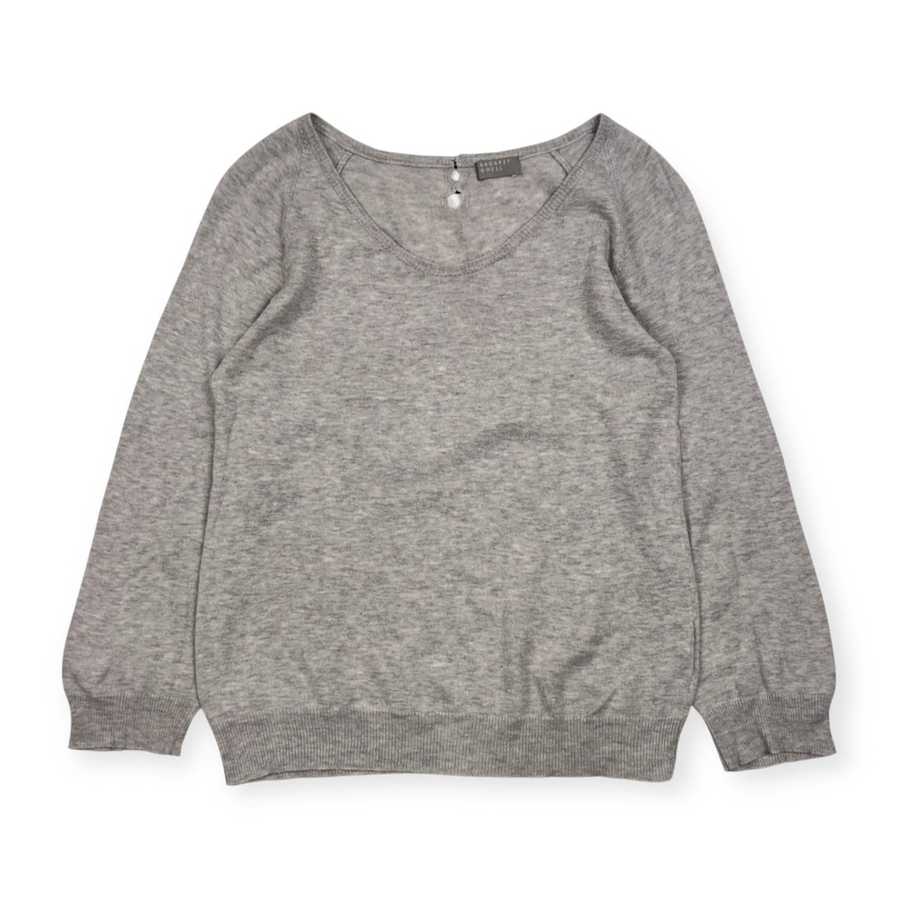 MARGARET HOWELL マーガレットハウエル 薄手 コットン ニット セーター /グレー レディース