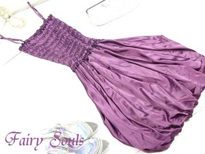 ★送料無料★フリ－（S~M)☆上品がふくらむ輝きバル－ンワンピ(OPN0120)