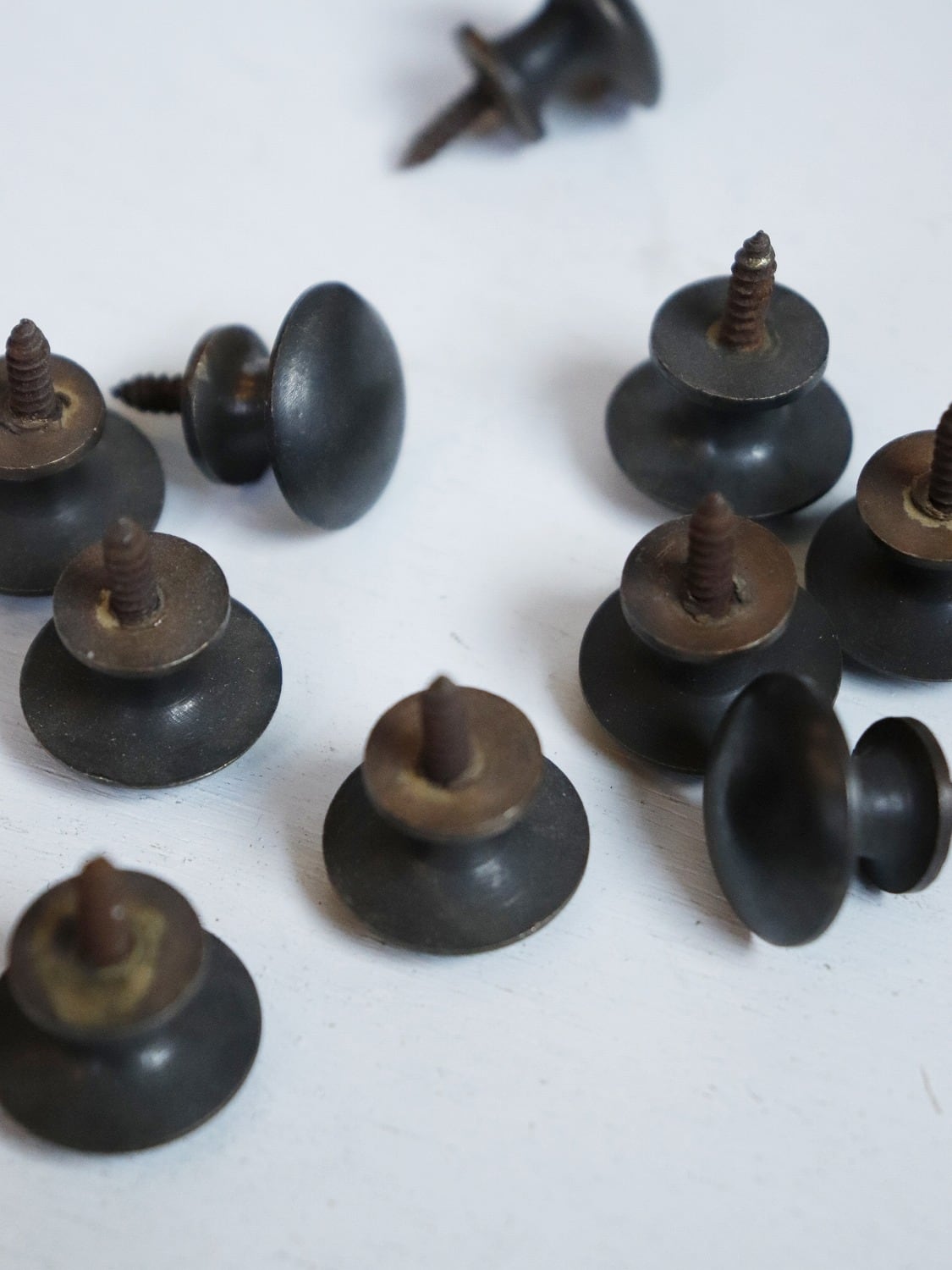 アンティーク真鍮製 つまみ 取っ手 セット 真鍮金具 つまみ取っ手 φ18 10個セット【送無】 | アルドマ 古道具・古