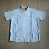 ESTRELLA STANDARD S/S REJILLADA キューバシャツ SAX