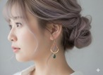 アゲートのフープピアス