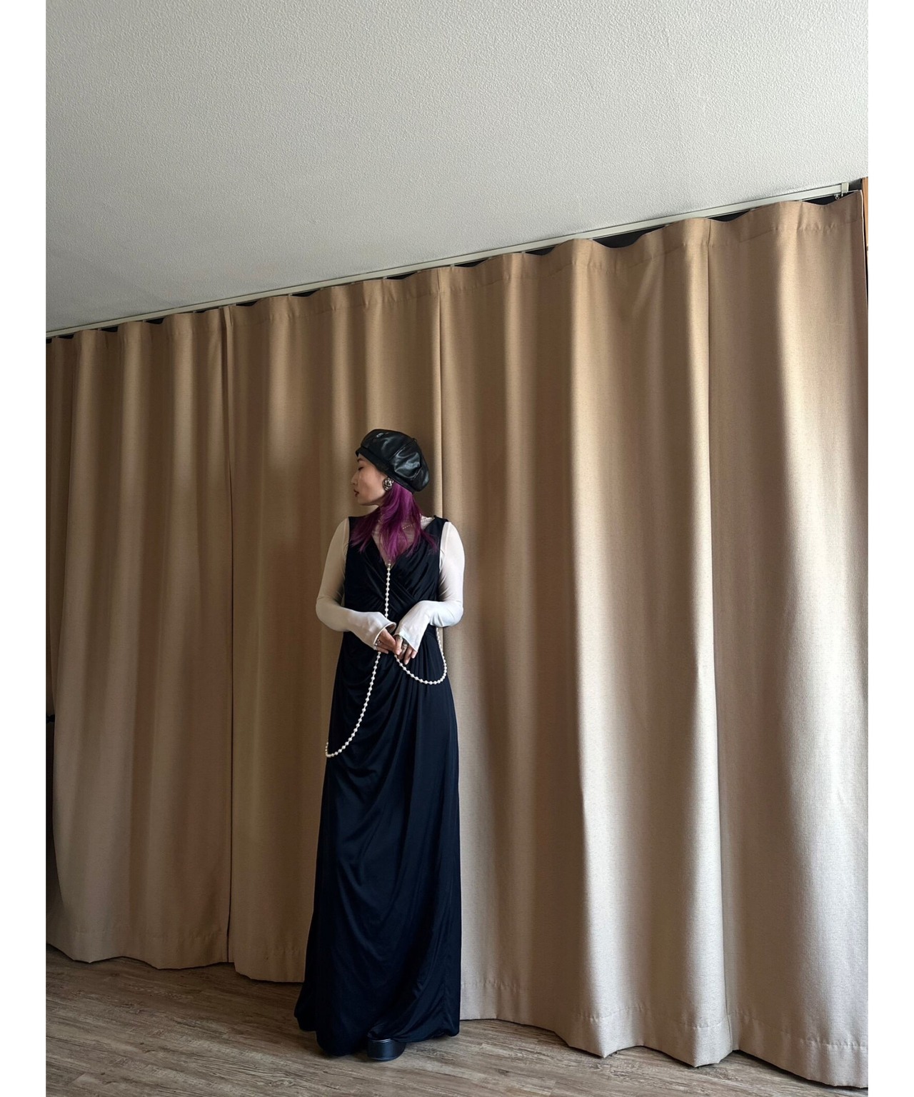COCKTAIL HOFFMANN black maxi dress-3434-5