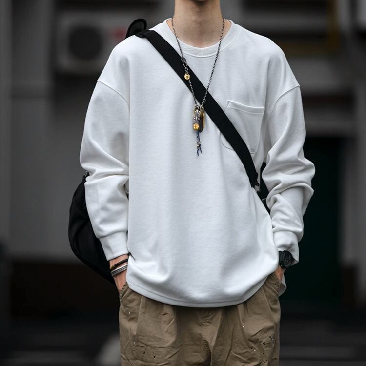 ★SIMPLE DESIGN ROUND NECK SWEATER　　　A0755