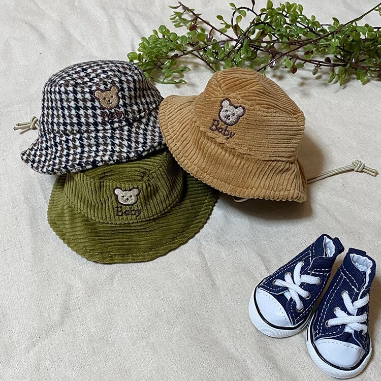 baby bucket hat S ~ L 3color / 犬用 帽子 秋冬 新作 ドッグウェア 犬