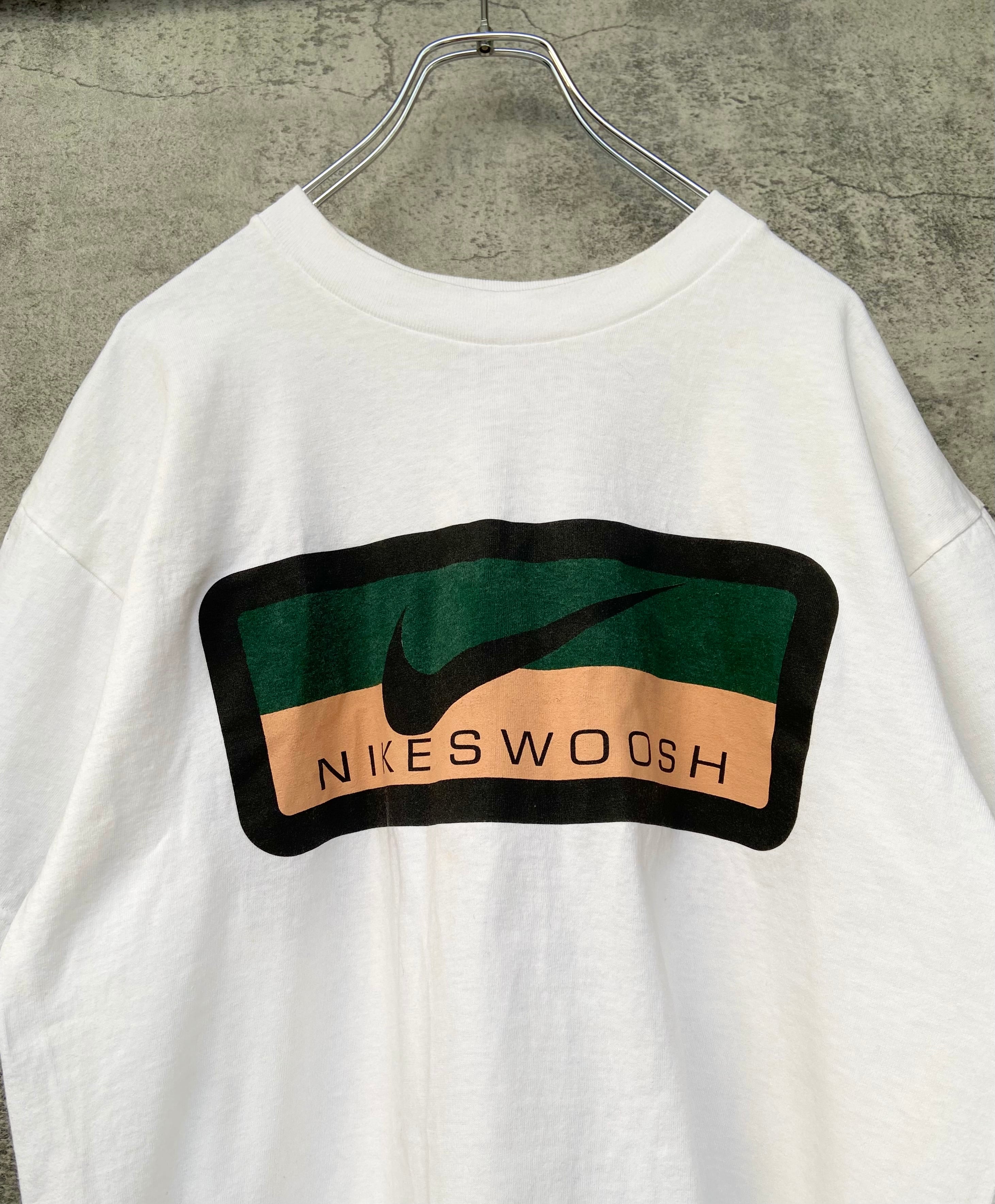 90s NIKE ナイキ スウォッシュ 両面ロゴ Tシャツ