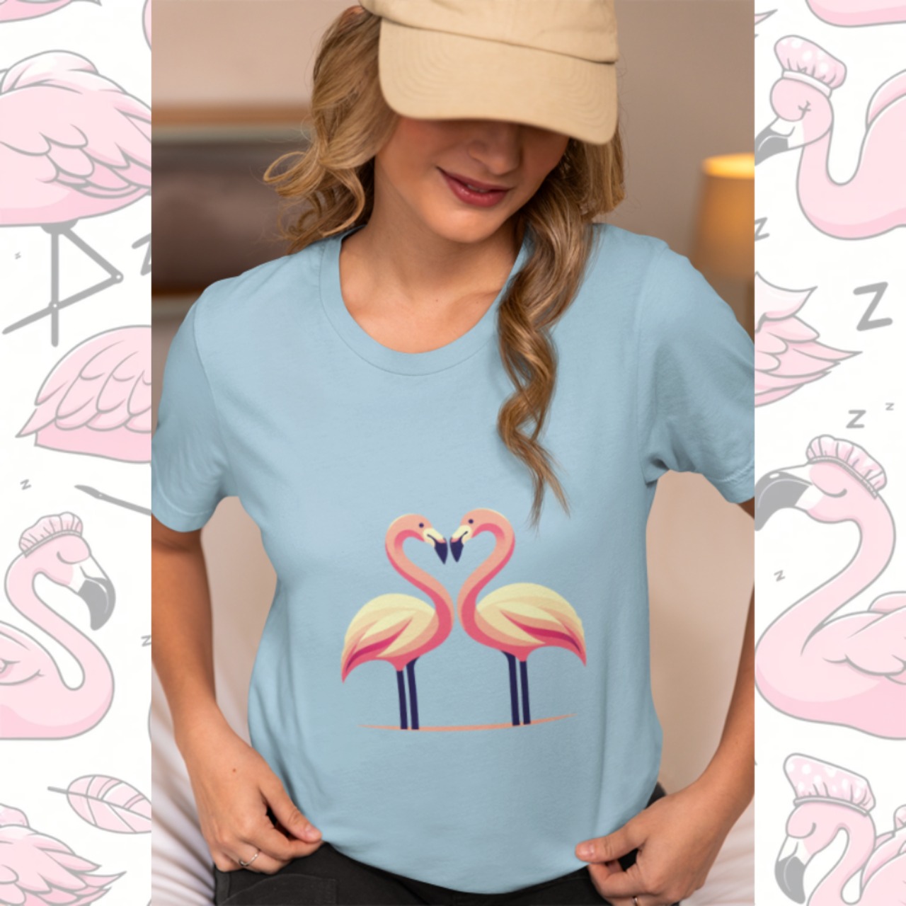 T-shirt -フラミンハートA 4112