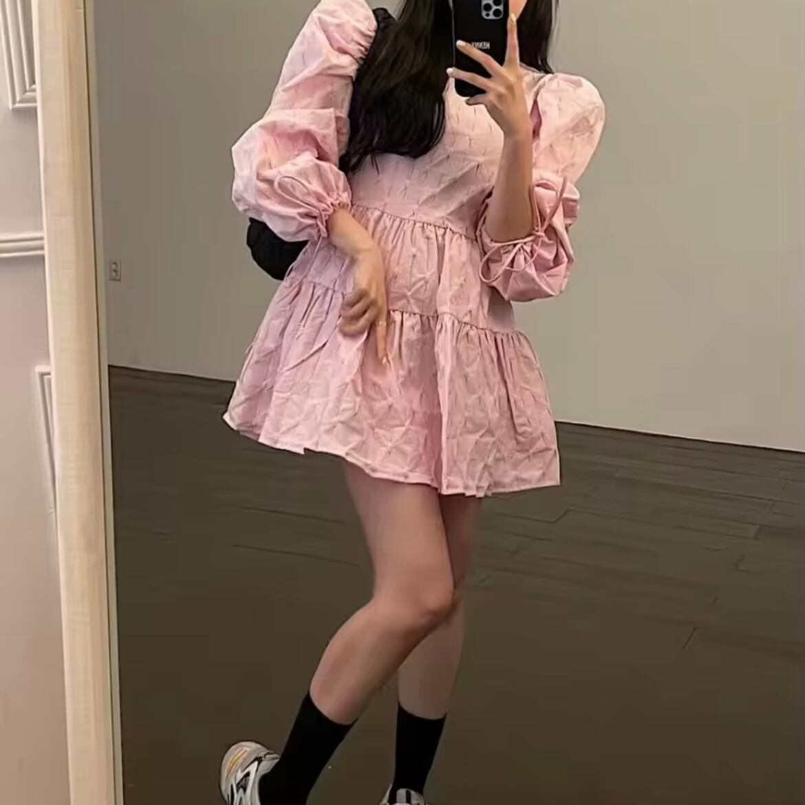 パワーショルダーミニワンピース